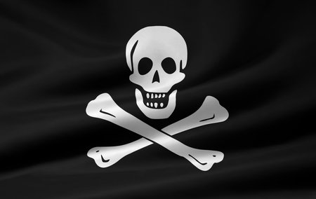 Pirate Flag of Jolly Rogerの写真素材