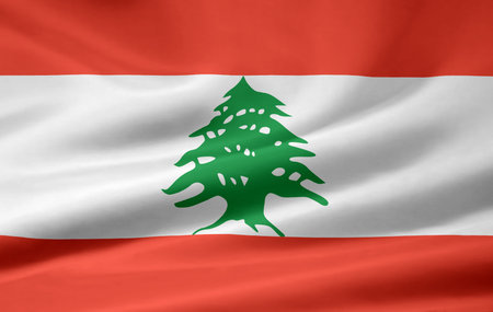 Flag of Lebanonの写真素材