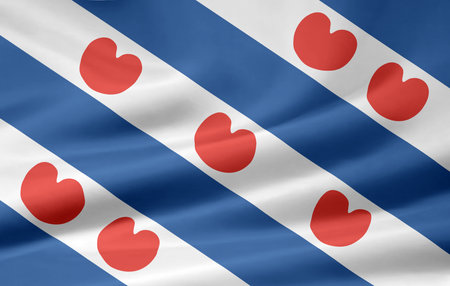 Flag of Friesland - Netherlandsの写真素材