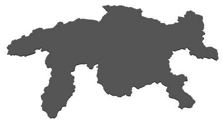 Isolated map of  Grisons - Switzerlandの写真素材