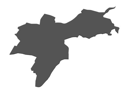 Isolated map of  Basel Stadt- Switzerlandの写真素材
