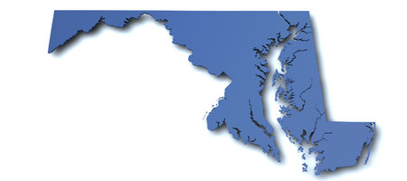 Map of Maryland - USAの写真素材