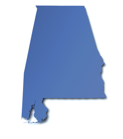 Map of Alabama - USAの写真素材