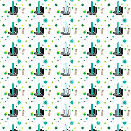 2020 toilet paper crisis - includes pattern swatch and symbolsのイラスト素材