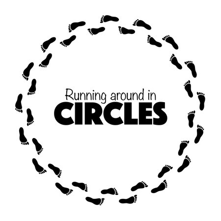 Human footsteps vector pattern brushのイラスト素材