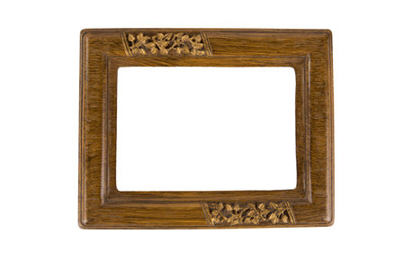 Retro photo frame on a white background の写真素材