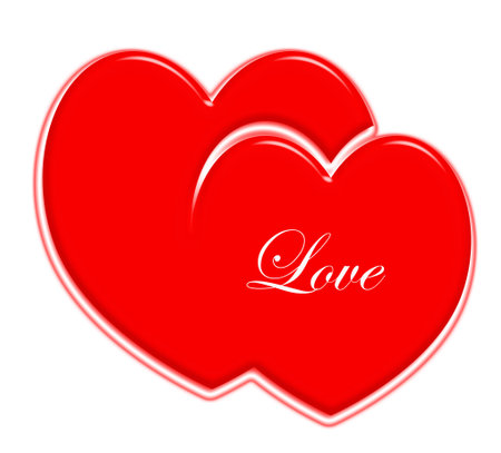 Red hearts の写真素材