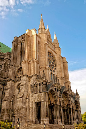Front of the church in Parisの写真素材