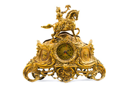 Old gold clock