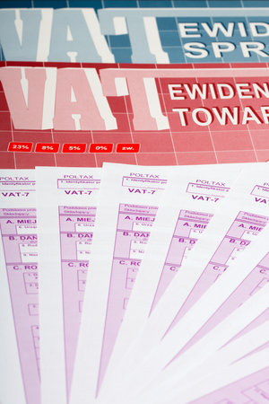Vat tax - documents Polishの写真素材