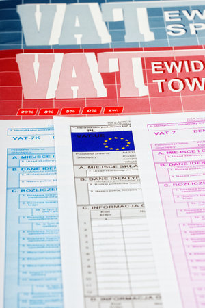 Vat tax - Polish documentsの写真素材