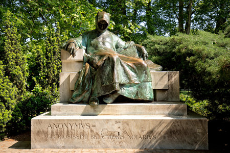 Statue of Anonymous in Budapest, in Hungaryのeditorial素材