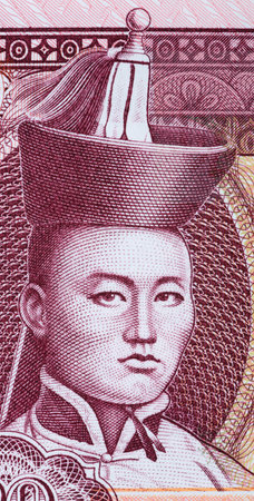 Damdinii Sukhbaatar portrait from Mongolian moneyの写真素材