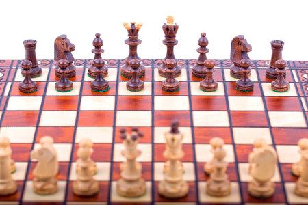 Chess pieces on the boardの写真素材