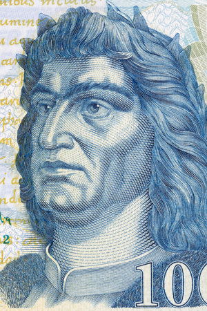 Matthias Corvinus portrait from Hungarian moneyの写真素材