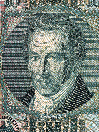 Albrecht Thaer portrait from old German moneyの写真素材