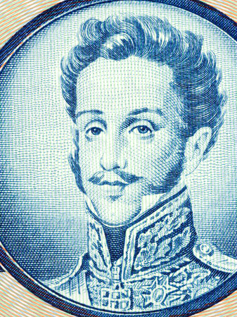 Pedro I of Brazil portrait from Brazilian moneyの写真素材