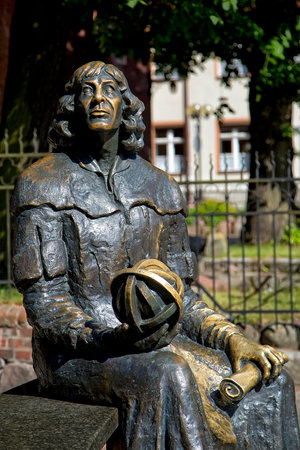 Statue of Nicolaus Copernicus in Olsztyn, Polandの写真素材