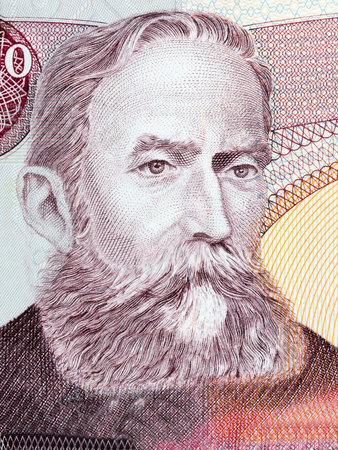 Rafael Nunez Moledo portrait from Colombian moneyの写真素材