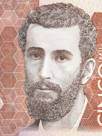 Jose Asuncion Silva portrait from Colombian moneyの写真素材