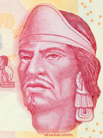 Nezahualcoyotl portrait from Mexican moneyの写真素材