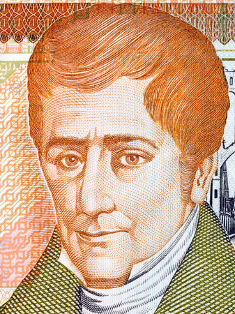 Jose Cecilio del Valle portrait from Honduran moneyの写真素材