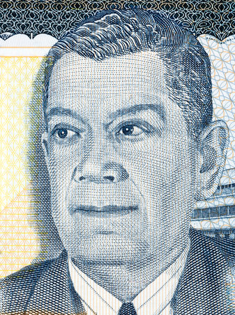 Juan Manuel Galvez portrait from Honduran moneyのeditorial素材