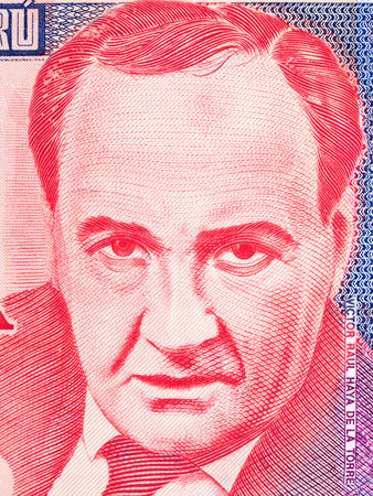 Victor Raul Haya de la Torre portrait from Peruvian money