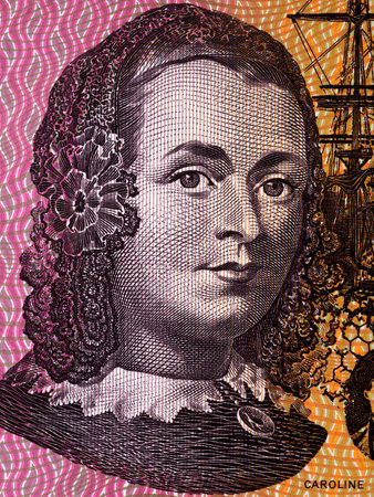Caroline Chisholm portrait from Australian moneyのeditorial素材