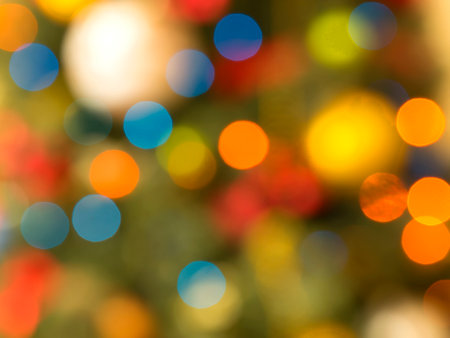 Blurred Christmas lights, a background or textureの写真素材