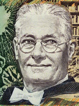 Howard Florey portrait from Australian moneyの写真素材