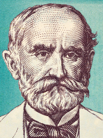 Josif Pancic portrait from Yugoslavian moneyのeditorial素材