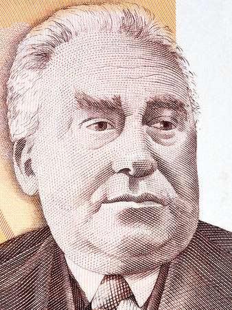 Constant Permeke portrait from Belgian moneyの写真素材