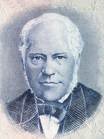 Jon Sigurdsson portrait from Icelandic moneyの写真素材