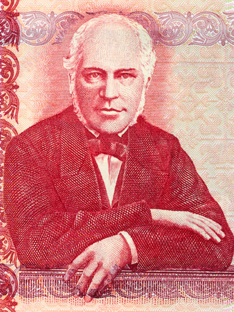 Jon Sigurdsson portrait from Icelandic moneyのeditorial素材