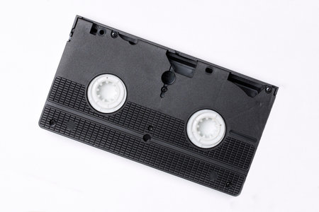 video cassette on a white backgroundの写真素材