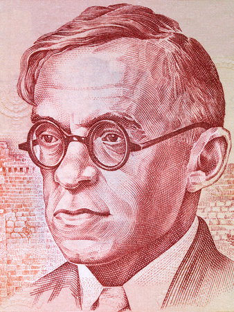 Zeâew Jabotinsky portrait from old Israeli moneyの写真素材