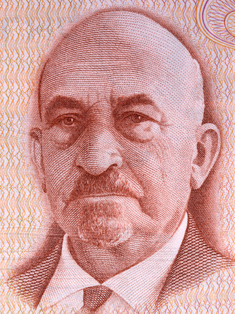 Chaim Weizmann portrait from old Israeli moneyの写真素材