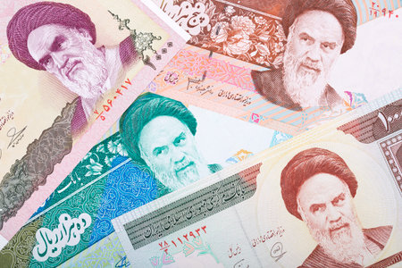Money from Iran, a backgroundの写真素材