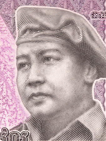 King Norodom Sihanouk, a portrait from Cambodian moneyの写真素材