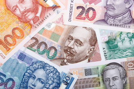Money from Croatia, a backgroundの写真素材