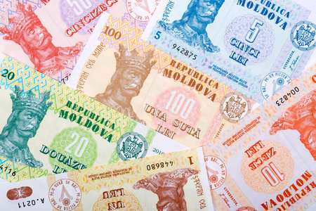 Money from Moldova, a backgroundの写真素材
