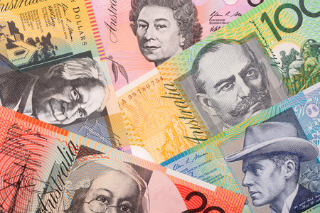 Australian money, a backgroundの写真素材