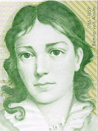 Bettina von Arnim portrait from Deutsche Markの写真素材