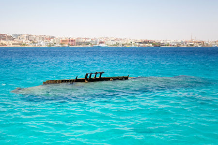 Ship wreck in the Red Seaの写真素材