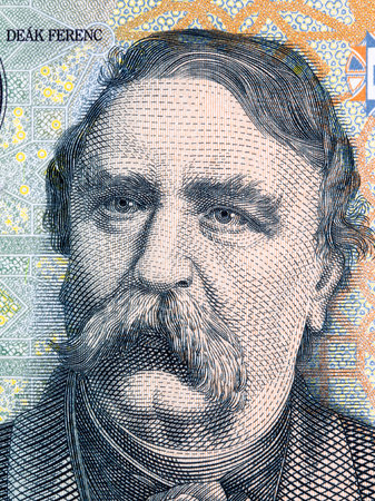 Ferenc Deak portrait from Hungarian moneyの写真素材