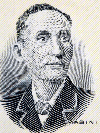Apolinario Mabini portrait from Philippine moneyの写真素材
