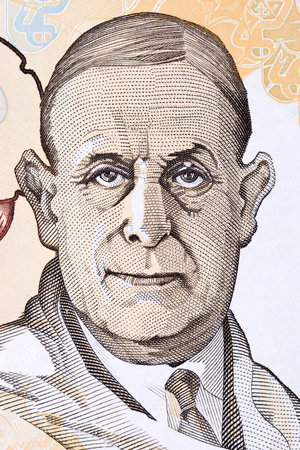 Antonio Egas Moniz, a portrait from Portuguese moneyのeditorial素材
