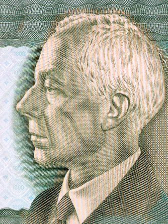 Bela Bartok portrait from Hungarian moneyのeditorial素材