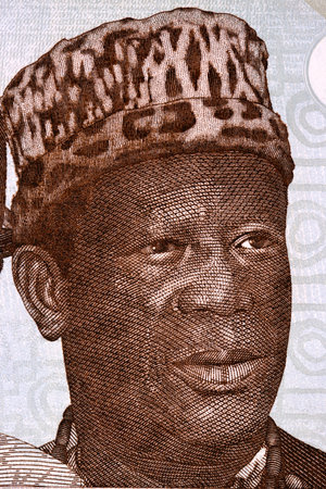 Clement Isong portrait from Nigerian moneyのeditorial素材